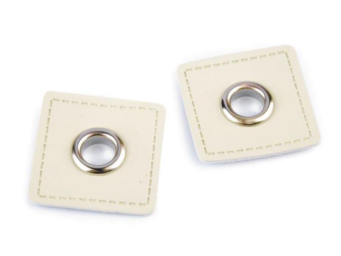 2 Ösenpatches creme
